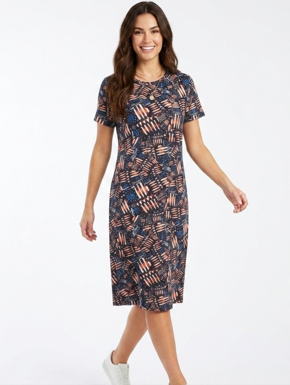 LuLaRoe Red White & Blue Carly Dress